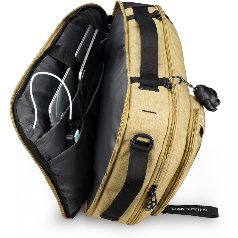 Swissdigital BERG Hybrid Briefcase (Dark Khaki)