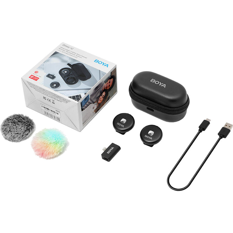 BOYA OMIC-D 2-Person Wireless Microphone System with Lightning Connector for iOS Devices (White)