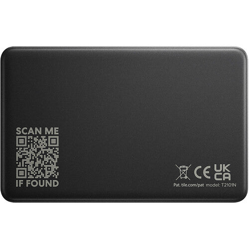 Tile Slim Bluetooth Tracker (2024, Black)