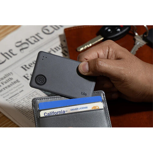 Tile Slim Bluetooth Tracker (2024, Black)