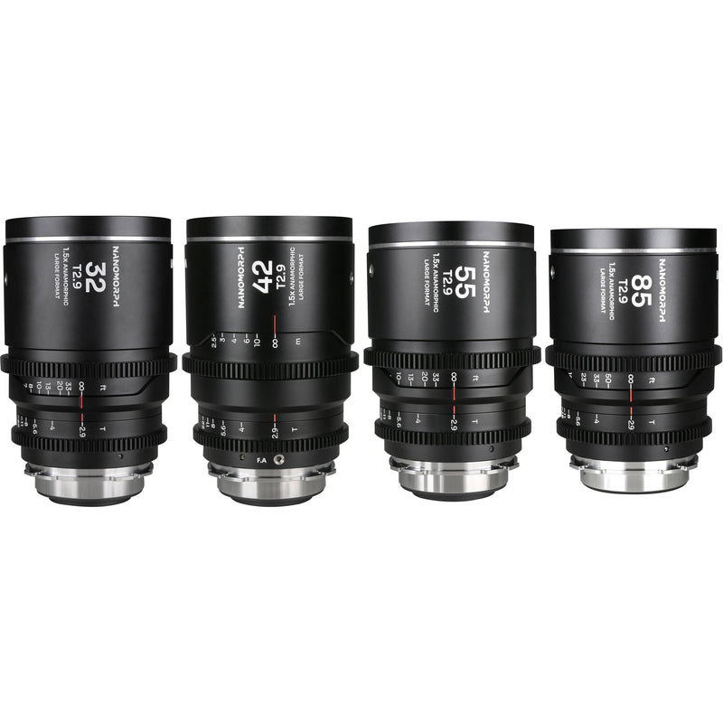 Venus Optics Laowa Nanomorph T2.9 1.5x LF Anamorphic 4-Lens Bundle (ARRI PL/Canon EF, Silver Flare)