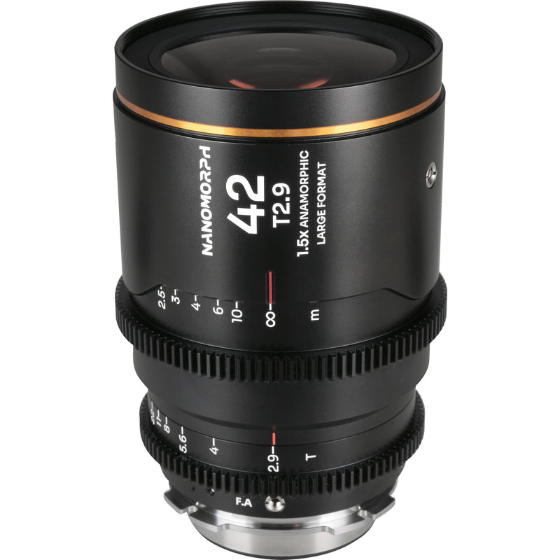 Venus Optics Laowa Nanomorph 42mm T2.9 LF Anamorphic Lens (ARRI PL & Canon EF, Amber Flare)