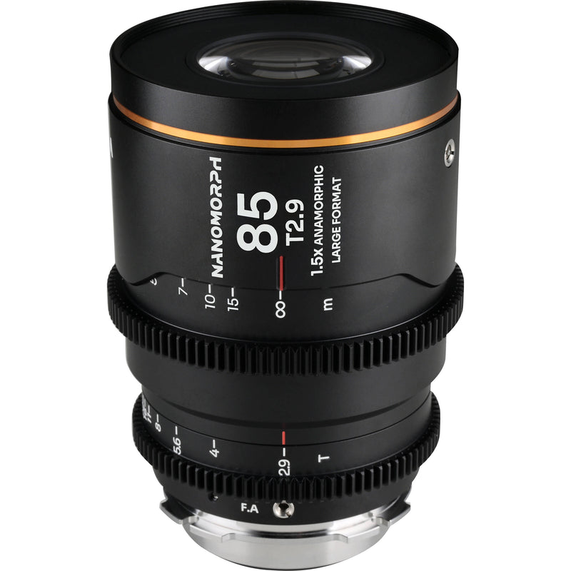 Venus Optics Laowa Nanomorph 85mm T2.9 1.5x LF Anamorphic Lens (ARRI PL & Canon EF, Amber Flare)