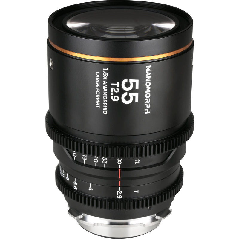 Venus Optics Laowa Nanomorph 55mm T2.9 1.5x LF Anamorphic Lens (ARRI PL & Canon EF, Amber Flare)