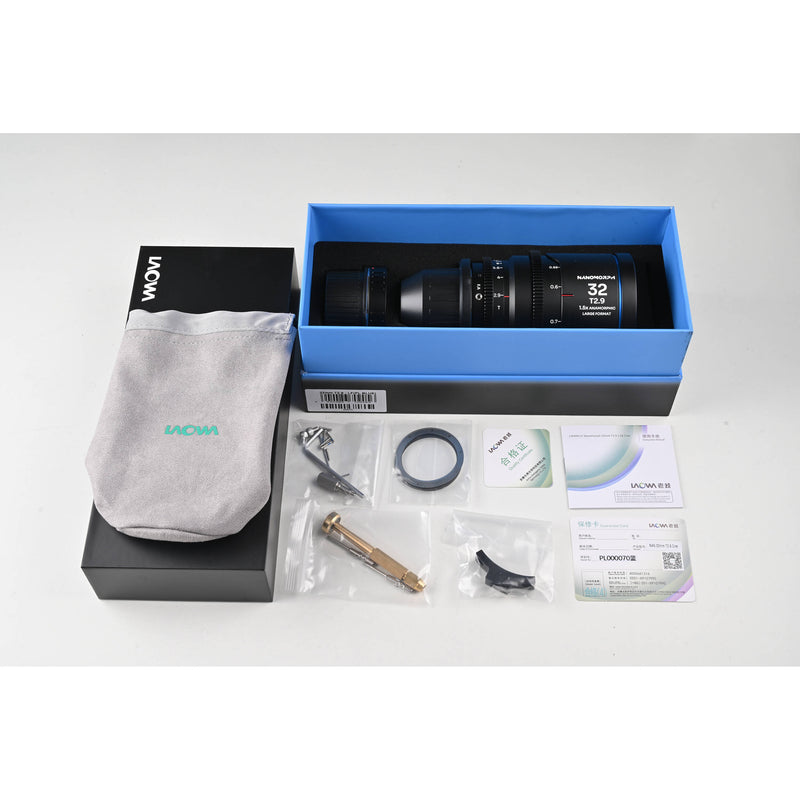 Venus Optics Laowa Nanomorph T2.9 1.5x LF Anamorphic 4-Lens Bundle (ARRI PL/Canon EF, Blue Flare)