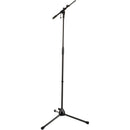 K&M 210/9 Tripod Microphone Stand with Telescoping Boom (Black, Value 2-Pack)