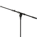 K&M 210/9 Tripod Microphone Stand with Telescoping Boom (Black, Value 2-Pack)