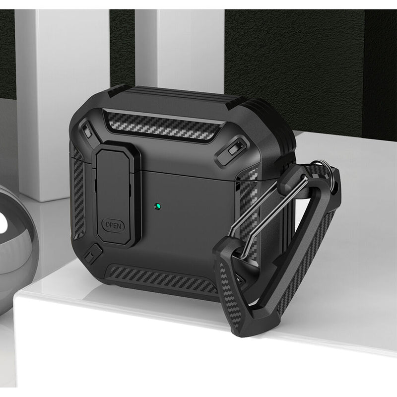 Sahara Case Raider Series Heavy-Duty Case for Apple AirPods 4 (Scorpion Black)