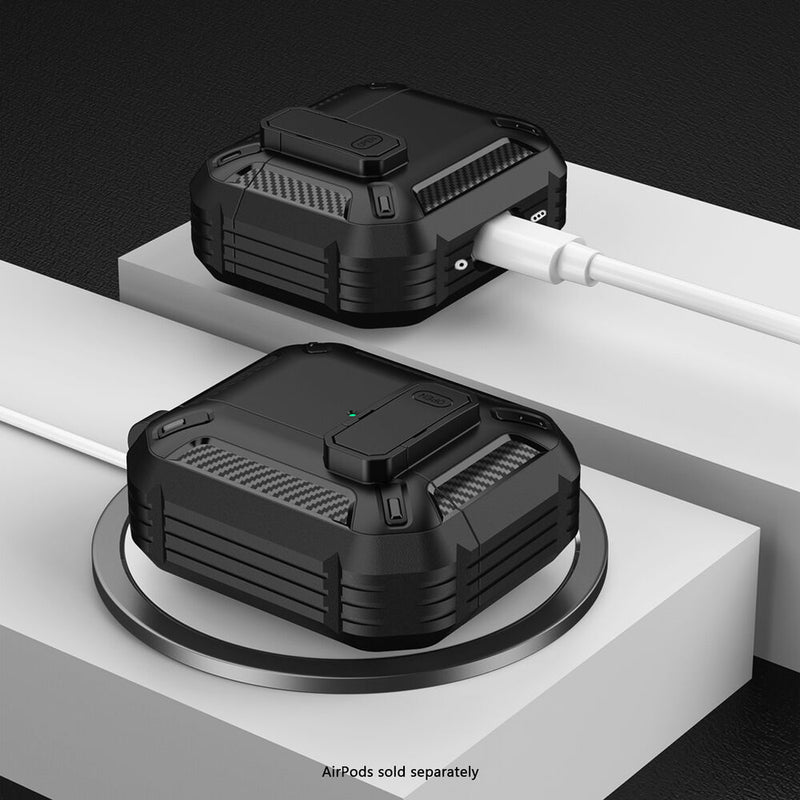 Sahara Case Raider Series Heavy-Duty Case for Apple AirPods 4 (Scorpion Black)