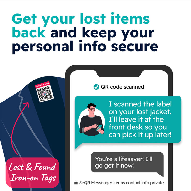 SeQR Contact Lost Item Labels (24-Pack)