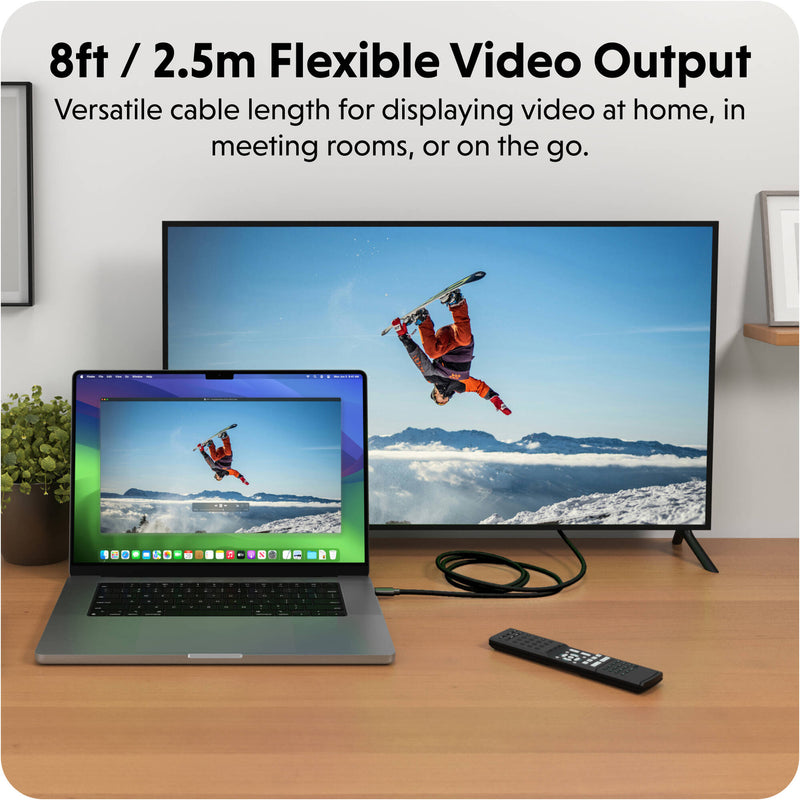 HYPER HyperDrive USB-C to HDMI Adapter Cable (8', Black)