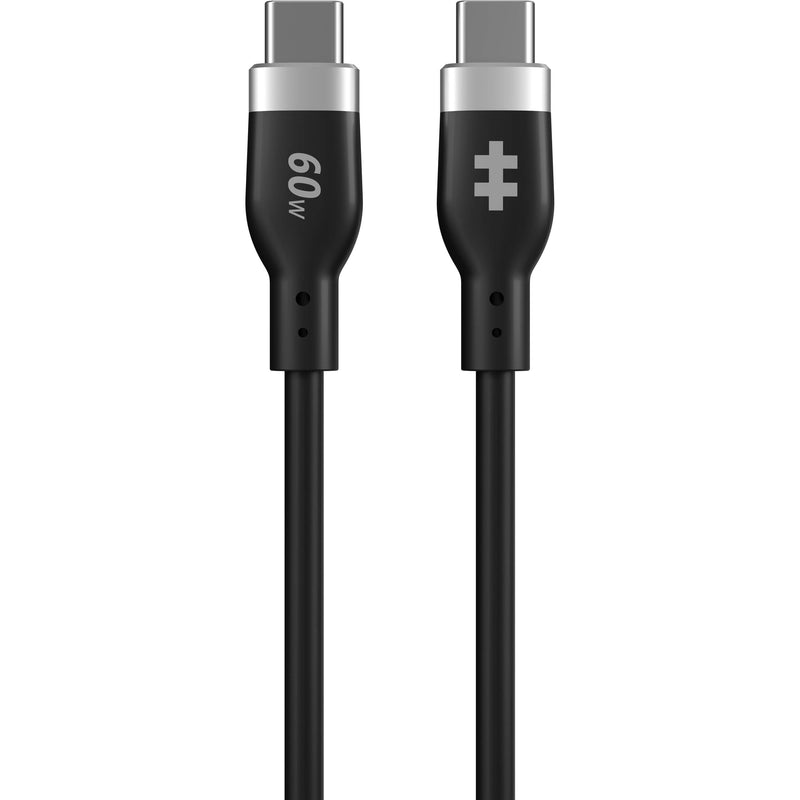 HYPER HyperJuice USB-C Silicone Charging Cable (5', Black)