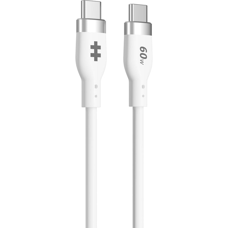 HYPER HyperJuice USB-C Silicone Charging Cable (5', White)