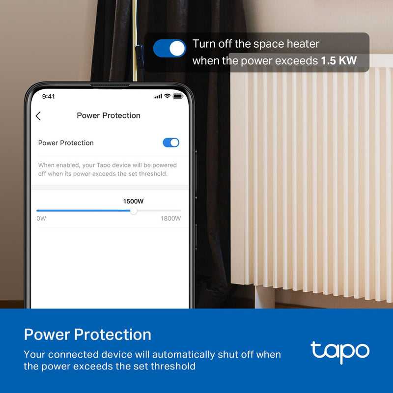 TP-Link Tapo P210M Smart Wi-Fi Outlet with Energy Monitoring (Matter)