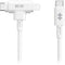 HYPER HyperJuice USB-C and Lightning Hybrid Silicone Cable (5', White)
