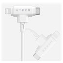 HYPER HyperJuice USB-C and Lightning Hybrid Silicone Cable (5', White)
