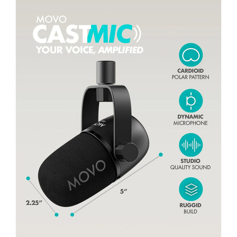 Movo Photo CastMic Dynamic XLR Microphone