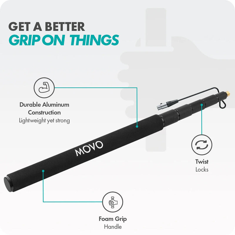 Movo Photo CMP-17C Boompole with Internal XLR Cable
