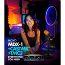 Movo Photo MDX-1 Podcasting Kit with USB Audio Interface, Microphones, and Table Stands (2-Pack)