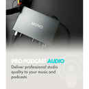 Movo Photo MDX-1 Podcasting Kit with USB Audio Interface, Microphones, and Table Stands (2-Pack)