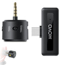 Movo Photo WM-VXR10 Wireless Microphone Adapter for VXR10 and Mini-Shotgun Microphones (USB-C)