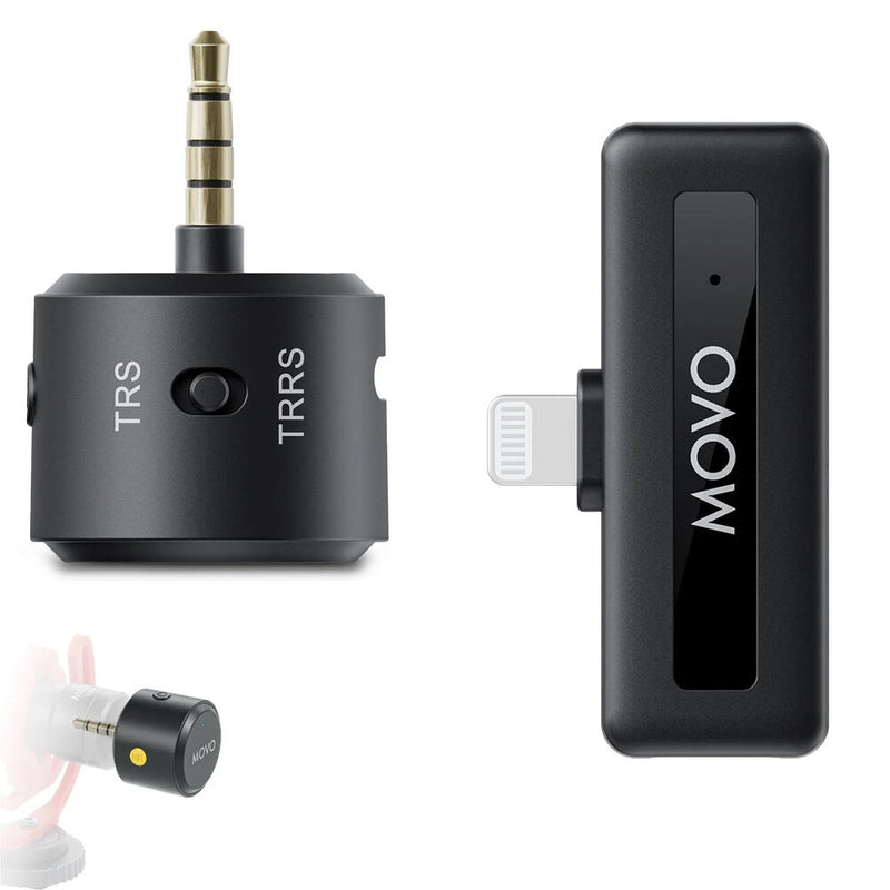 Movo Photo WM-VXR10 Wireless Microphone Adapter for VXR10 and Mini-Shotgun Microphones (Lightning)