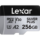 Lexar 256GB Professional SILVER PLUS UHS-I microSDXC Memory Card with SD Adapter (5-Pack)