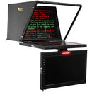 ikan 19" PTZ Teleprompter with Widescreen Talent Monitor, Tripod & Dolly Turnkey