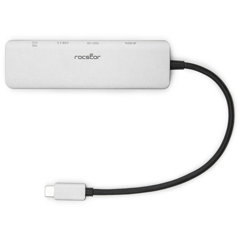 Rocstor USB-C 3.2 Gen 2 Multi-Port 4-in-1 Adapter (Silver)