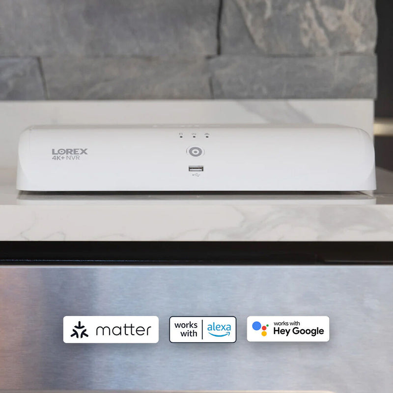 Lorex Fusion Series N91062-8SB4-E 16-Channel 12MP NVR with 2TB HDD & Four 4K UHD Bullet Cameras