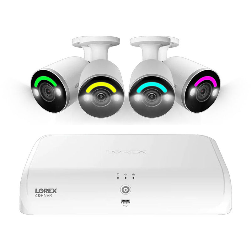 Lorex Fusion Series N91062-8SB4-E 16-Channel 12MP NVR with 2TB HDD & Four 4K UHD Bullet Cameras