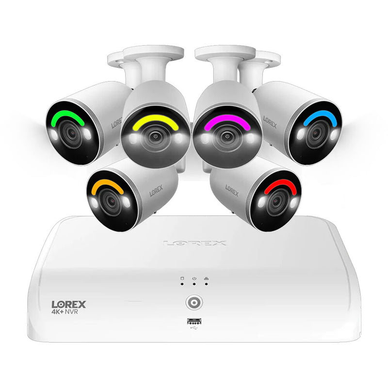 Lorex Fusion Series N91062-8SB6-E 16-Channel 12MP NVR with 2TB HDD & Six 4K UHD Bullet Cameras