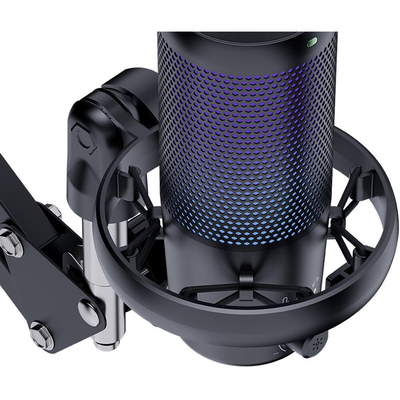 FeelWorld VM1-AS USB-C Gaming Microphone with Boom Arm (Black)