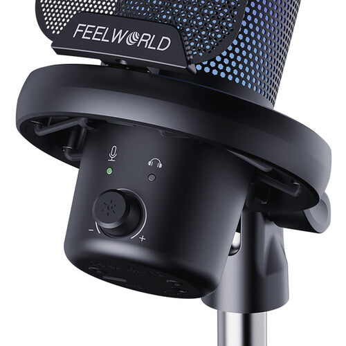 FeelWorld VM1-AS USB-C Gaming Microphone with Boom Arm (Black)