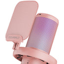 FeelWorld VM1-AS USB-C Gaming Microphone with Boom Arm (Pink)