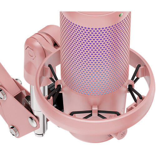 FeelWorld VM1-AS USB-C Gaming Microphone with Boom Arm (Pink)