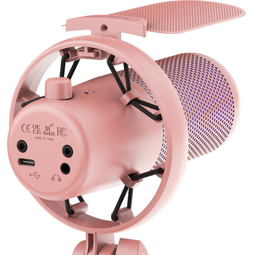 FeelWorld VM1-AS USB-C Gaming Microphone with Boom Arm (Pink)