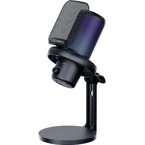 FeelWorld VM1-XS USB-C Gaming Microphone with Desktop Stand (Black)