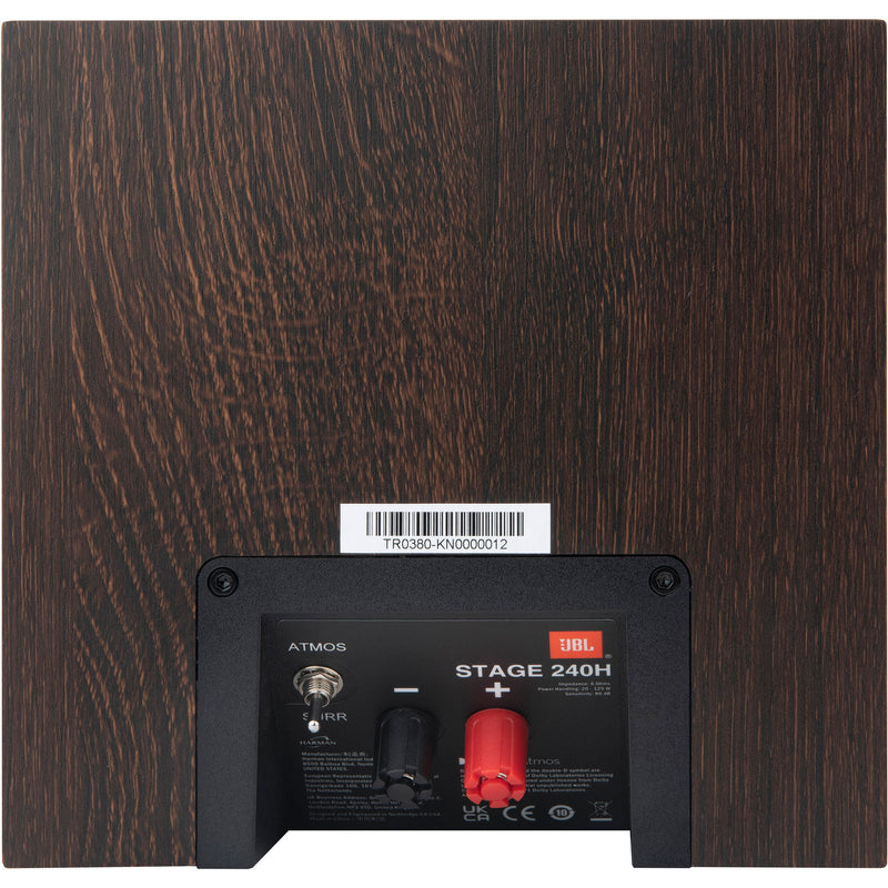 JBL Stage 240H 2-Way Dolby Atmos Surround Sound Speakers (Espresso, Pair)