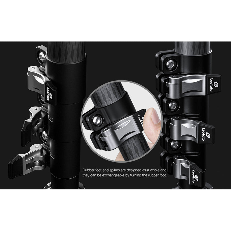 Leofoto MF-324CL Flip Lock Carbon Fiber Monopod with VD-04 Base (Long)