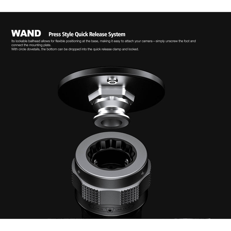 Leofoto MF-324CL Flip Lock Carbon Fiber Monopod with VD-04 Base (Long)