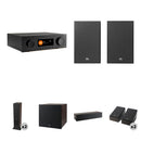 JBL MA9100HP 9.2-Channel A/V Receiver & 5.1.4 Atmos Surround Sound Speakers Kit (Espresso/Black)