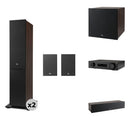 JBL MA710 7.2-Channel A/V Receiver & 5.1 Surround Sound Speaker Kit (Espresso/Black)