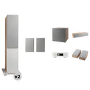 JBL MA710 7.2-Channel A/V Receiver & 5.1.2 Atmos Surround Sound Speakers Kit (Latte/White)