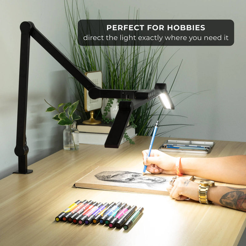 Mount-It! LED Desk Lamp with Swing Arms