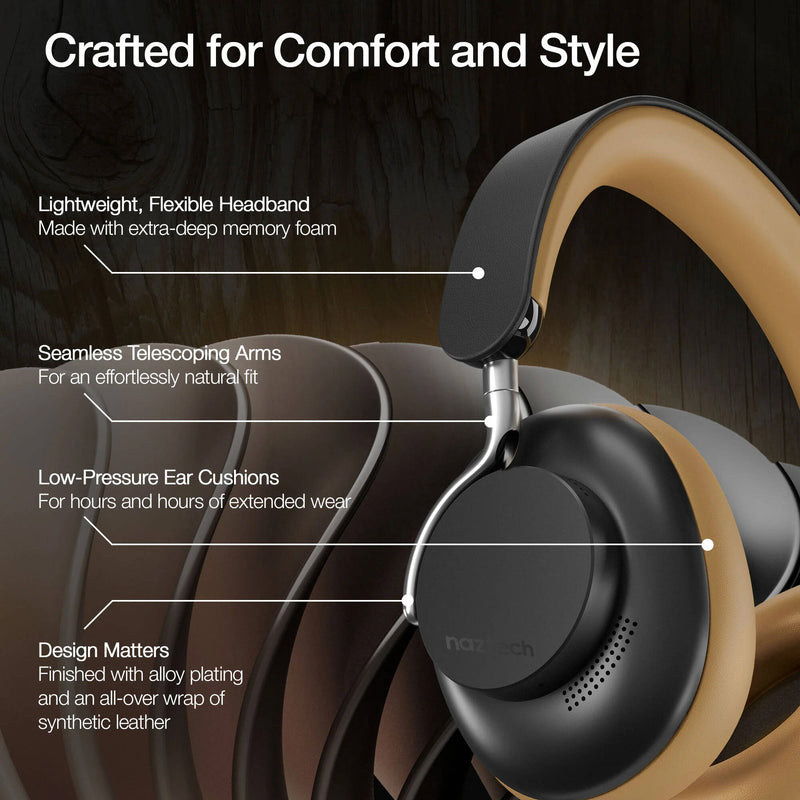 Naztech Aura 360 Wireless Noise-Canceling Headphones (Vintage)