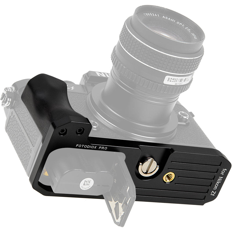 FotodioX Deluxe Metal Camera Hand Grip for Nikon Zf Camera with Wooden Accent