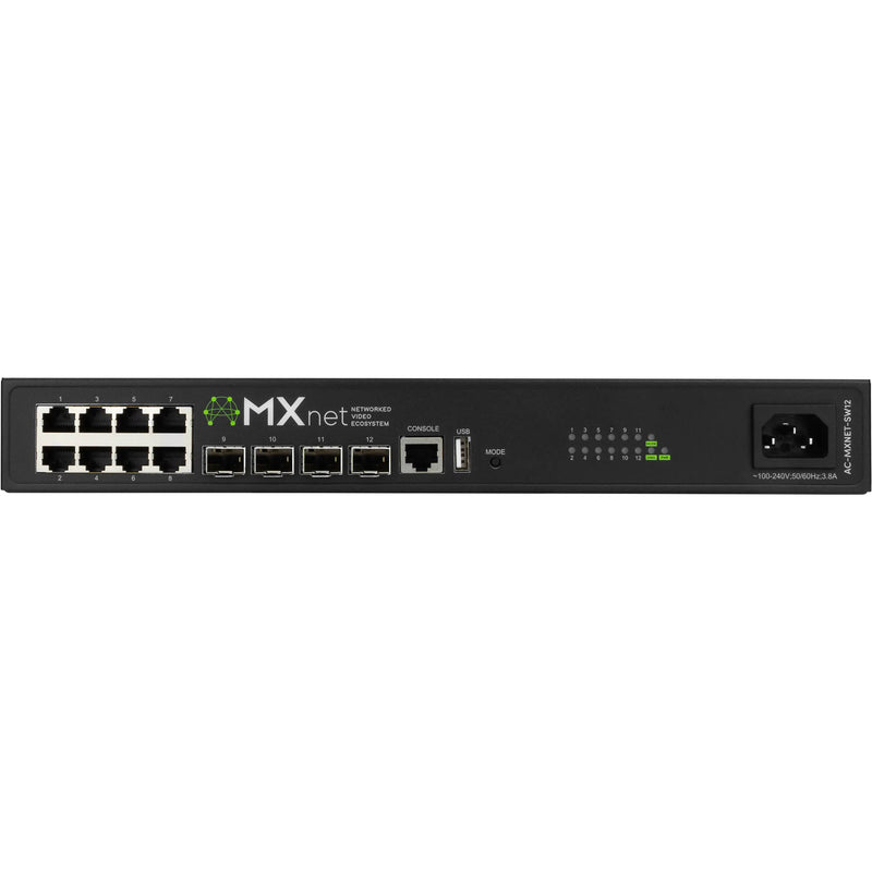 AVPro Edge AC-MXNET-SW12 12-Port Multi-Gig PoE+ Compliant Unmanaged Network Switch