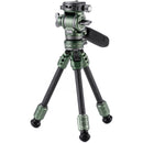 Tilta VT03 Tabletop Video Fluid Head with 1-Stage Carbon Fiber Tripod Legs (Forest Green)