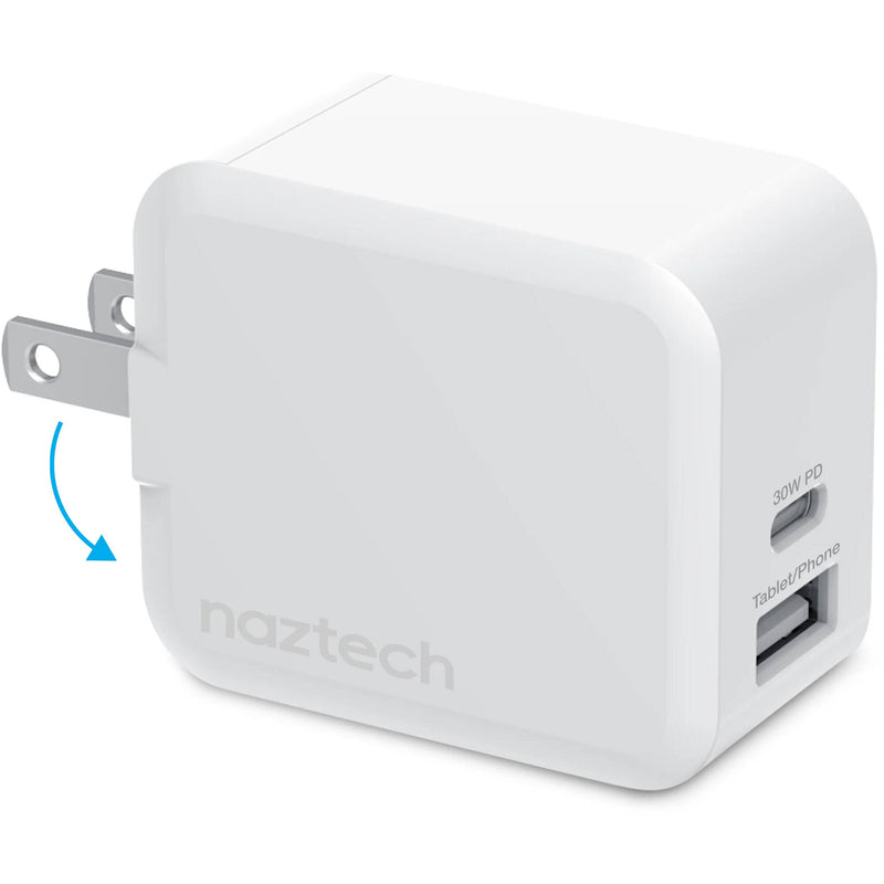 Naztech 2-Port USB-A/USB-C Wall Charger